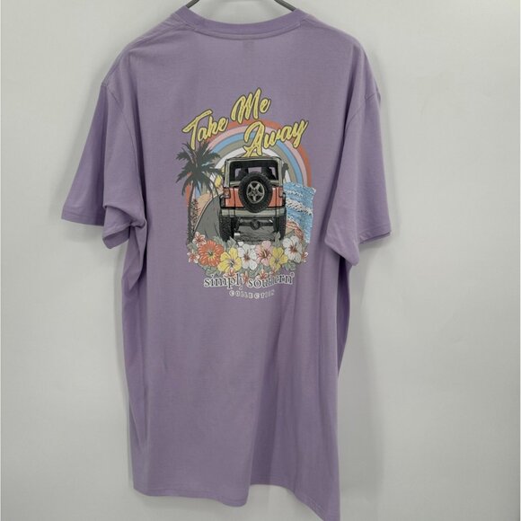 Simply Southern Short Sleeve T-Shirt sz 2XL Lilac Jeep Tee NWT - Picture 1 of 6